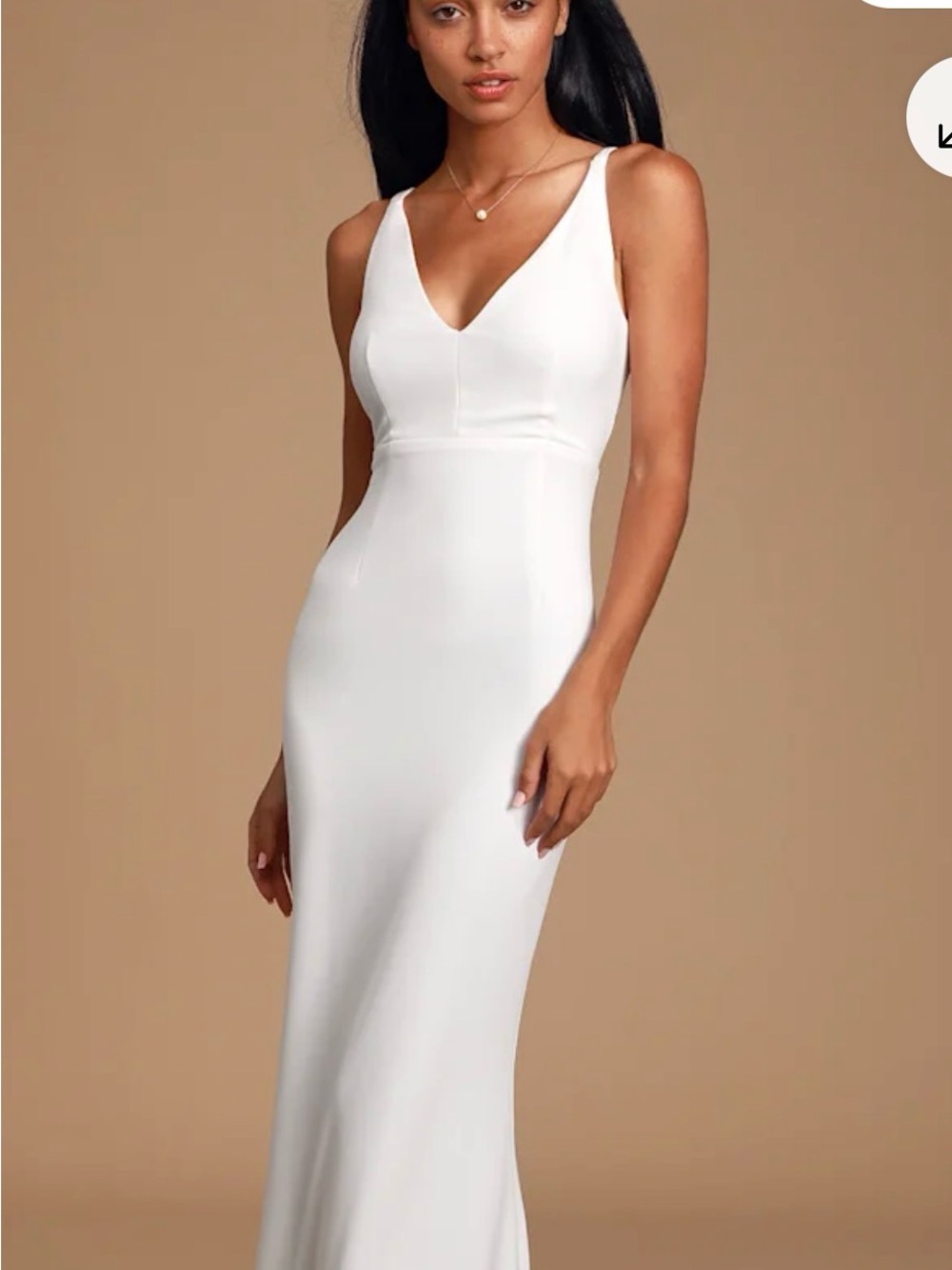 Lulu's Melora White Maxi Wedding Dress